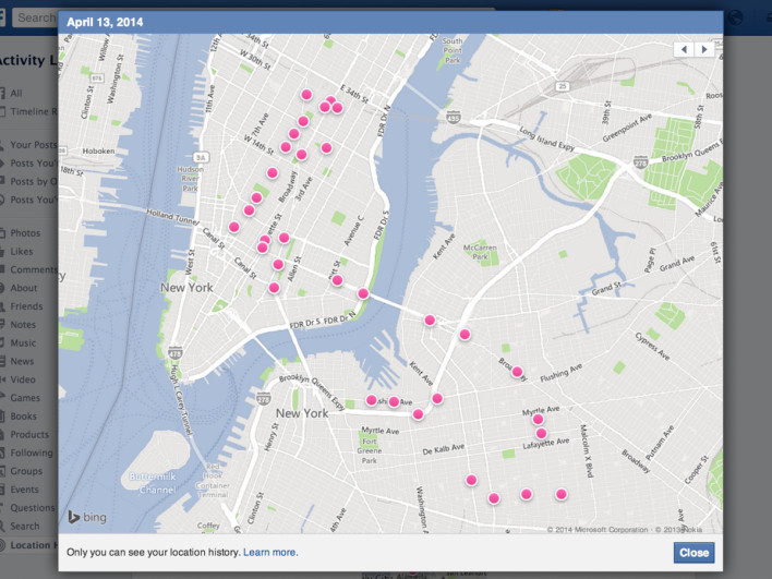 Facebook Location