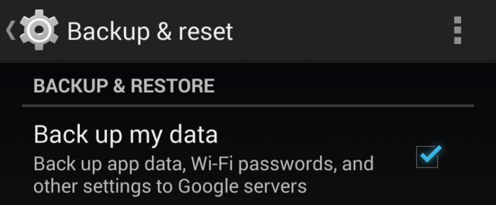 Backing up and Android smartphone