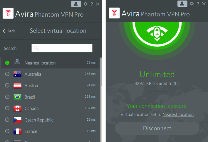 Avira Phantom VPN