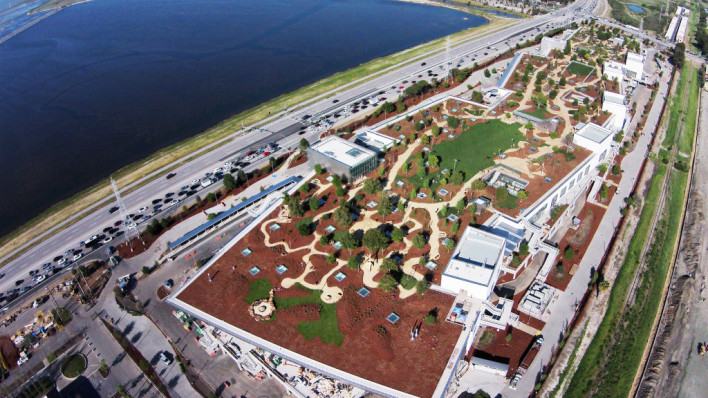 Facebook Opens Garden Rooftop Menlo Park Campus