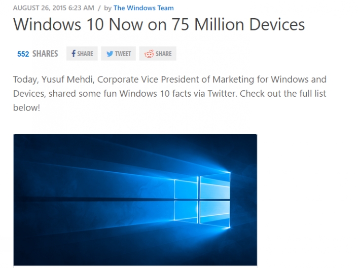 Windows 10 Installed 75 Million Times In First Month: Microsoft Quite Pleased With Themselves