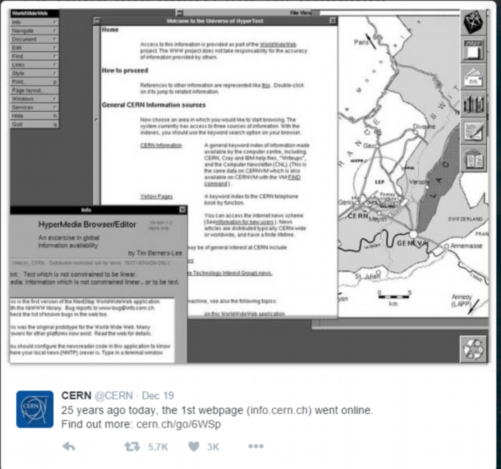 World’s First Ever Web Page Went Online 25 Years Ago This Week