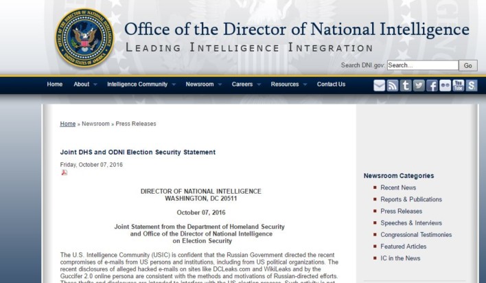 US Officially Accuses Russia Of Hacking DNC Network