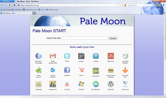 Pale Moon browser review