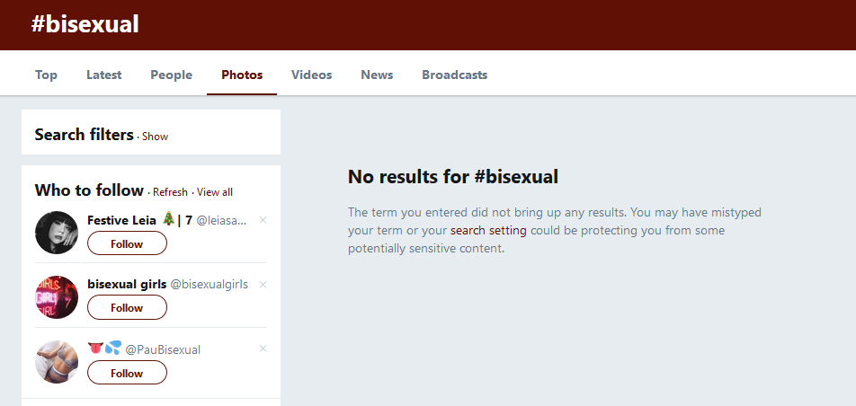 Twitter Erases #Bisexual From Site
