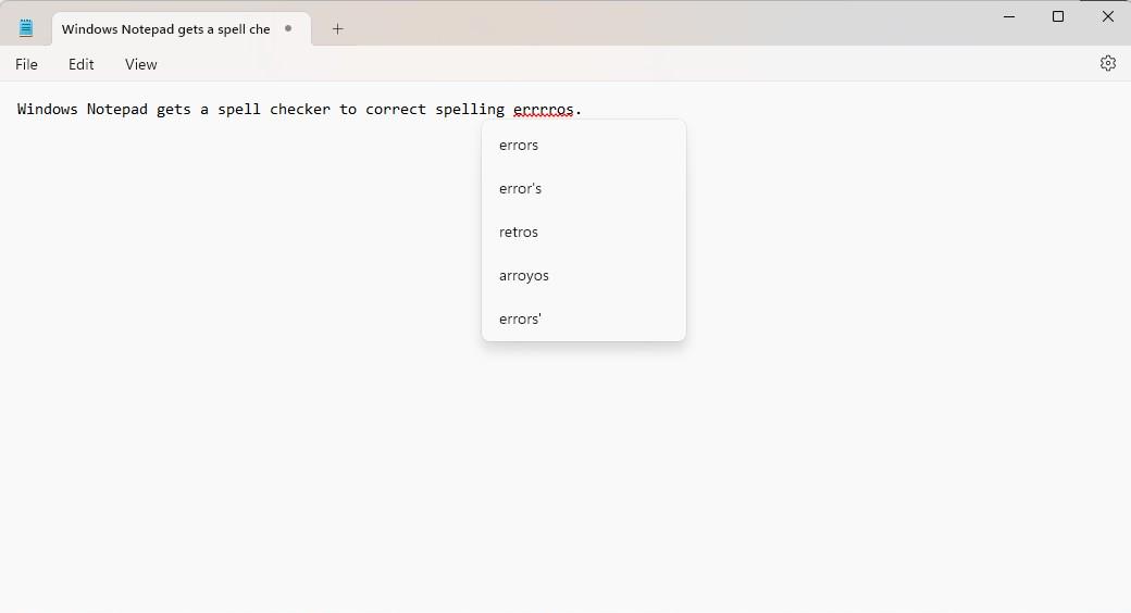 Notepad gets a spell checker on Windows 11