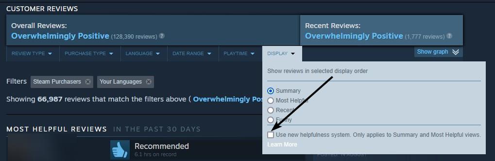 Steam user reviews just got a lot more useful thanks to this